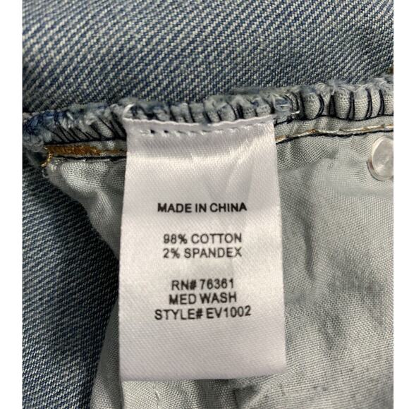 Elliott‎ & Vine Jeans Womens Size 10 Straight Raw Hem Medium Wash Denim Stretch - Picture 4 of 9